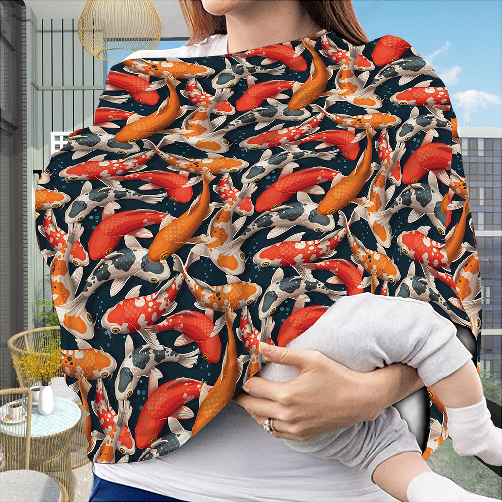Koi Carp Pattern Print Baby Seat Cover