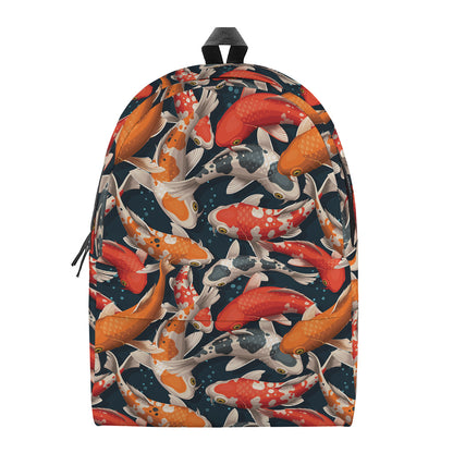 Koi Carp Pattern Print Backpack