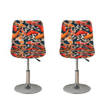 Koi Carp Pattern Print Bar Stool Covers