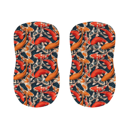 Koi Carp Pattern Print Bar Stool Covers
