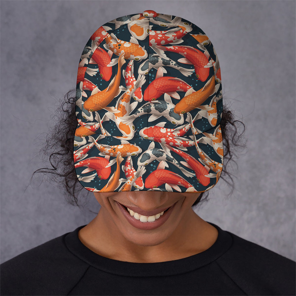 Koi Carp Pattern Print Baseball Cap