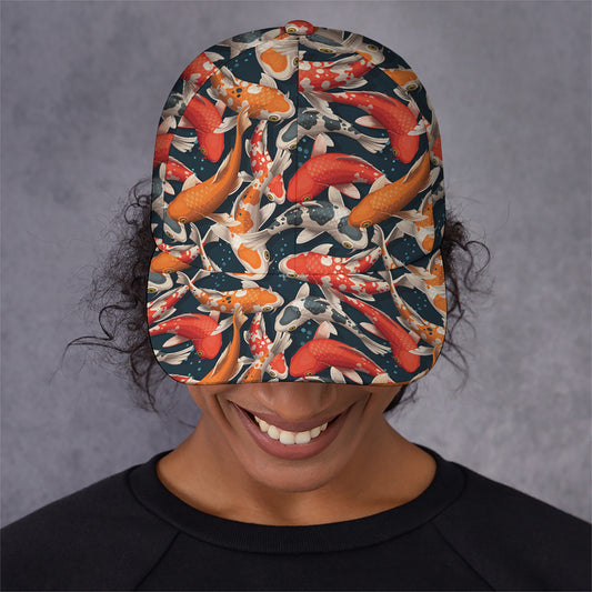 Koi Carp Pattern Print Baseball Cap