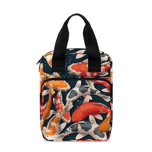 Koi Carp Pattern Print Bible Tote Bag