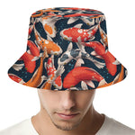 Koi Carp Pattern Print Bucket Hat