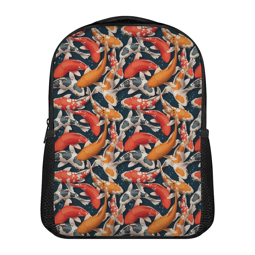 Koi Carp Pattern Print Casual Backpack