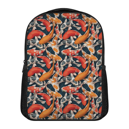 Koi Carp Pattern Print Casual Backpack
