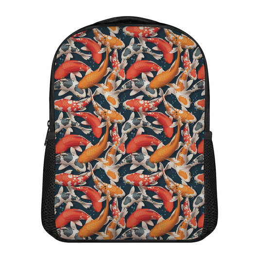 Koi Carp Pattern Print Casual Backpack