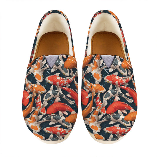 Koi Carp Pattern Print Casual Shoes