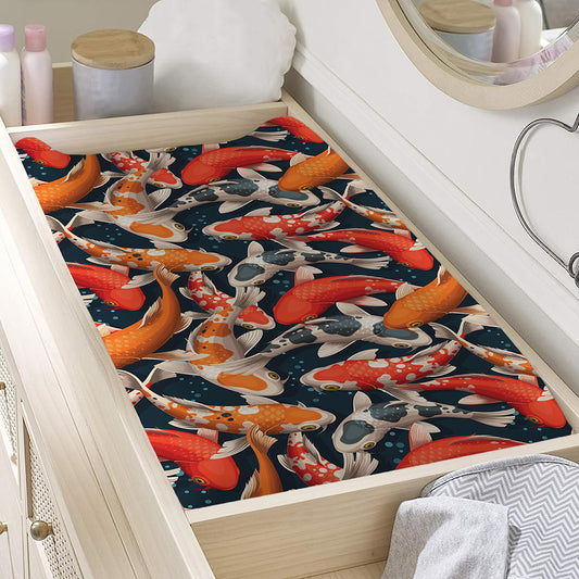 Koi Carp Pattern Print Changing Pad Cover