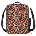 Koi Carp Pattern Print Crossbody Lunch Bag