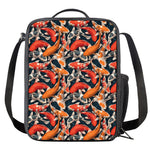Koi Carp Pattern Print Crossbody Lunch Bag