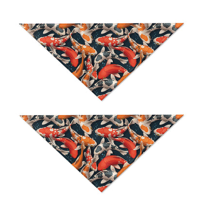 Koi Carp Pattern Print Dog Bandana