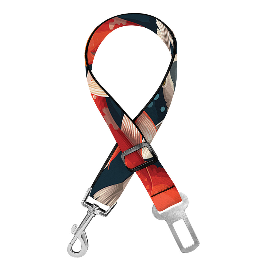 Koi Carp Pattern Print Dog Seat Belt