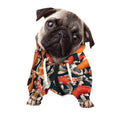 Koi Carp Pattern Print Dog Zip Up Hoodie