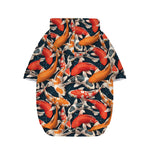 Koi Carp Pattern Print Dog Zip Up Hoodie