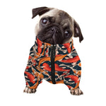 Koi Carp Pattern Print Dog Zip Up Jacket