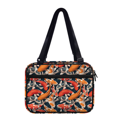 Koi Carp Pattern Print Double Strap Bible Bag