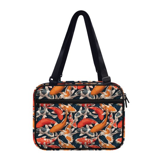 Koi Carp Pattern Print Double Strap Bible Bag