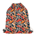 Koi Carp Pattern Print Drawstring Bag