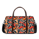 Koi Carp Pattern Print Duffle Bag