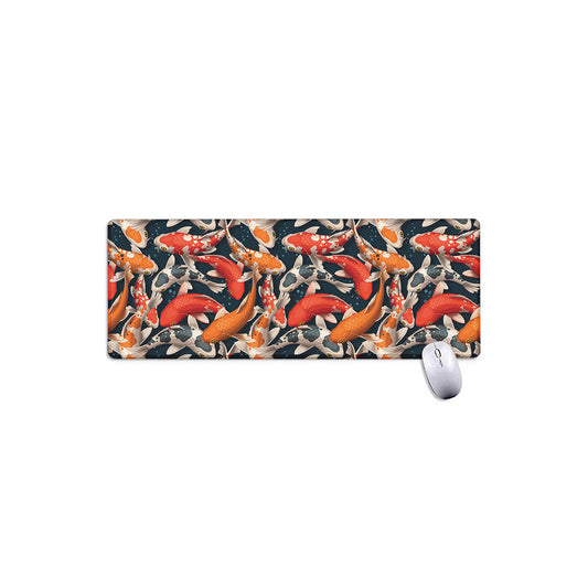 Koi Carp Pattern Print Extended Mouse Pad