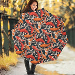 Koi Carp Pattern Print Foldable Umbrella