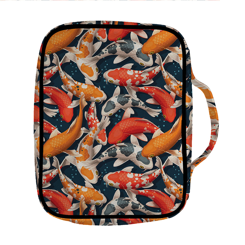 Koi Carp Pattern Print Front Pocket Bible Bag