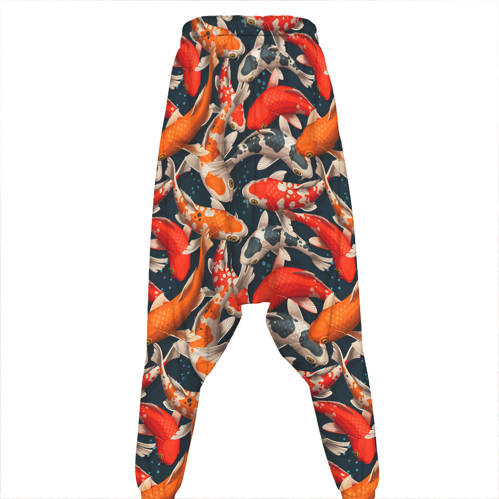Koi Carp Pattern Print Hammer Pants
