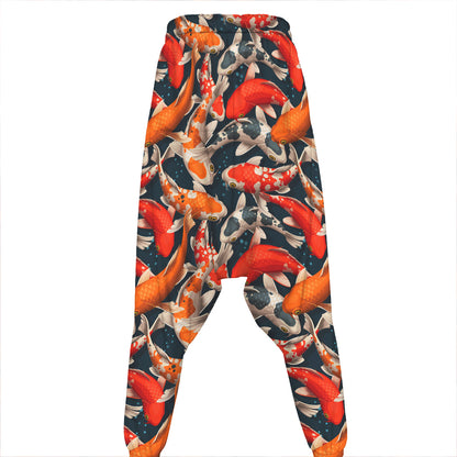 Koi Carp Pattern Print Hammer Pants
