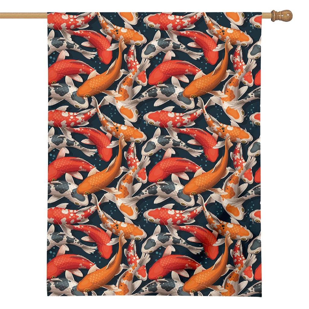 Koi Carp Pattern Print House Flag
