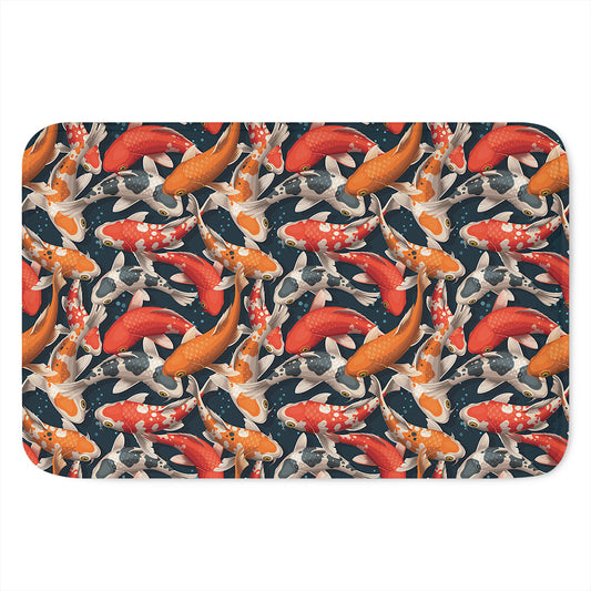 Koi Carp Pattern Print Indoor Door Mat