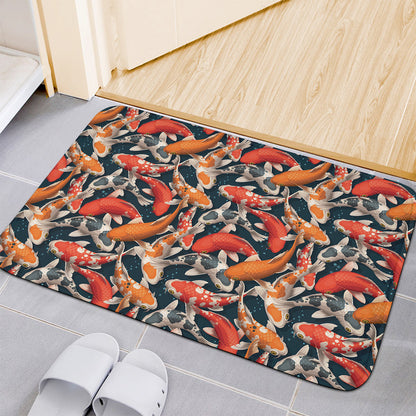 Koi Carp Pattern Print Indoor Door Mat