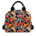 Koi Carp Pattern Print Insulated Lunch Bag