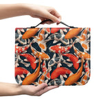 Koi Carp Pattern Print Leather Bible Cover