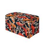 Koi Carp Pattern Print Leather Tissue Box Cover