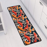 Koi Carp Pattern Print Long Kitchen Mat