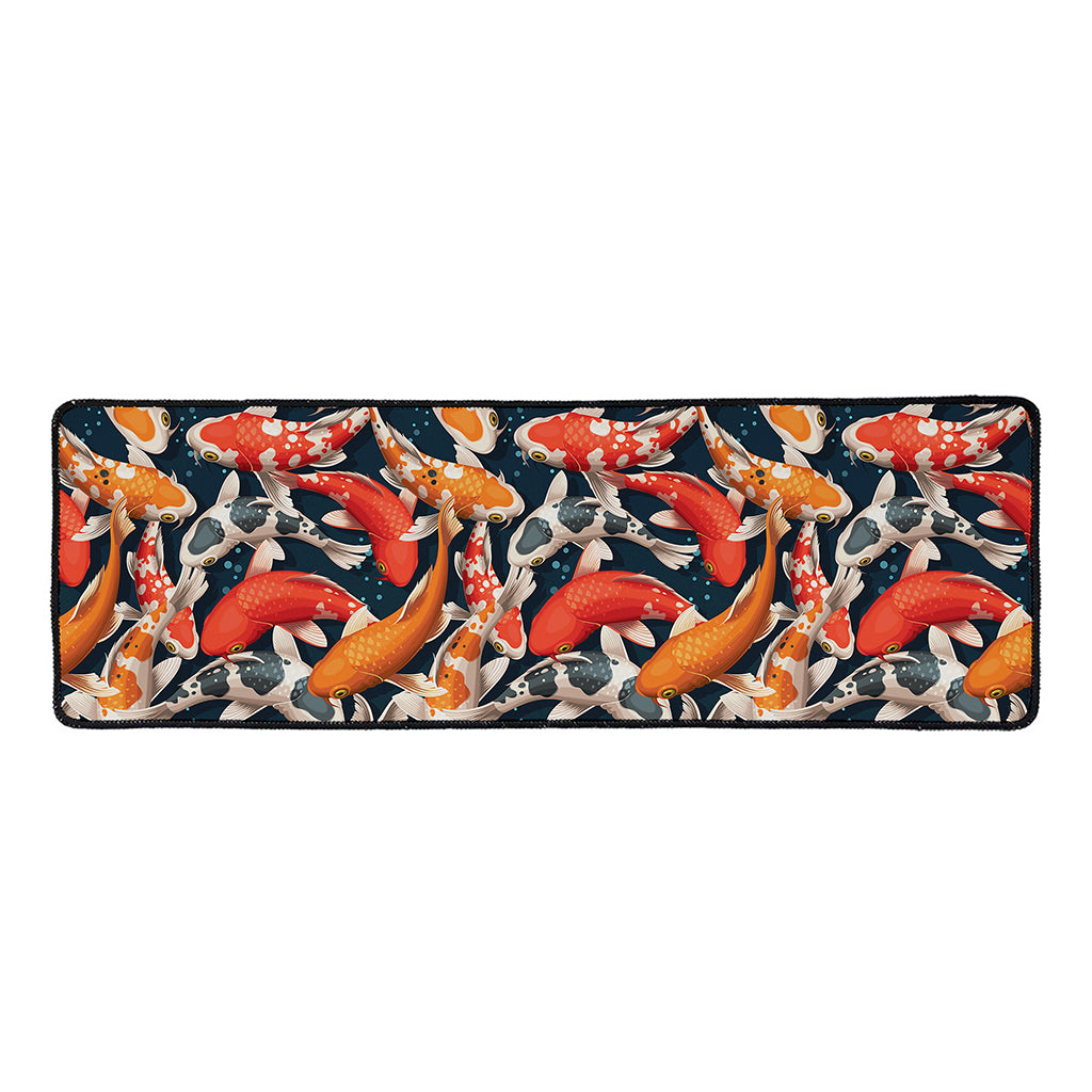 Koi Carp Pattern Print Long Kitchen Mat