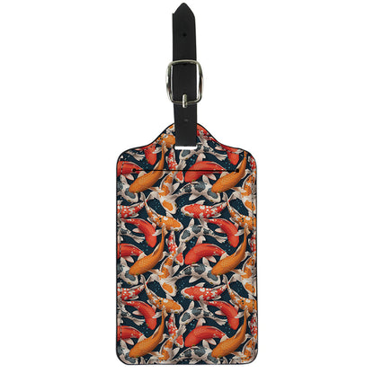 Koi Carp Pattern Print Luggage Tag