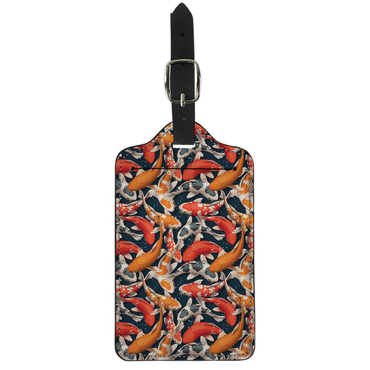 Koi Carp Pattern Print Luggage Tag