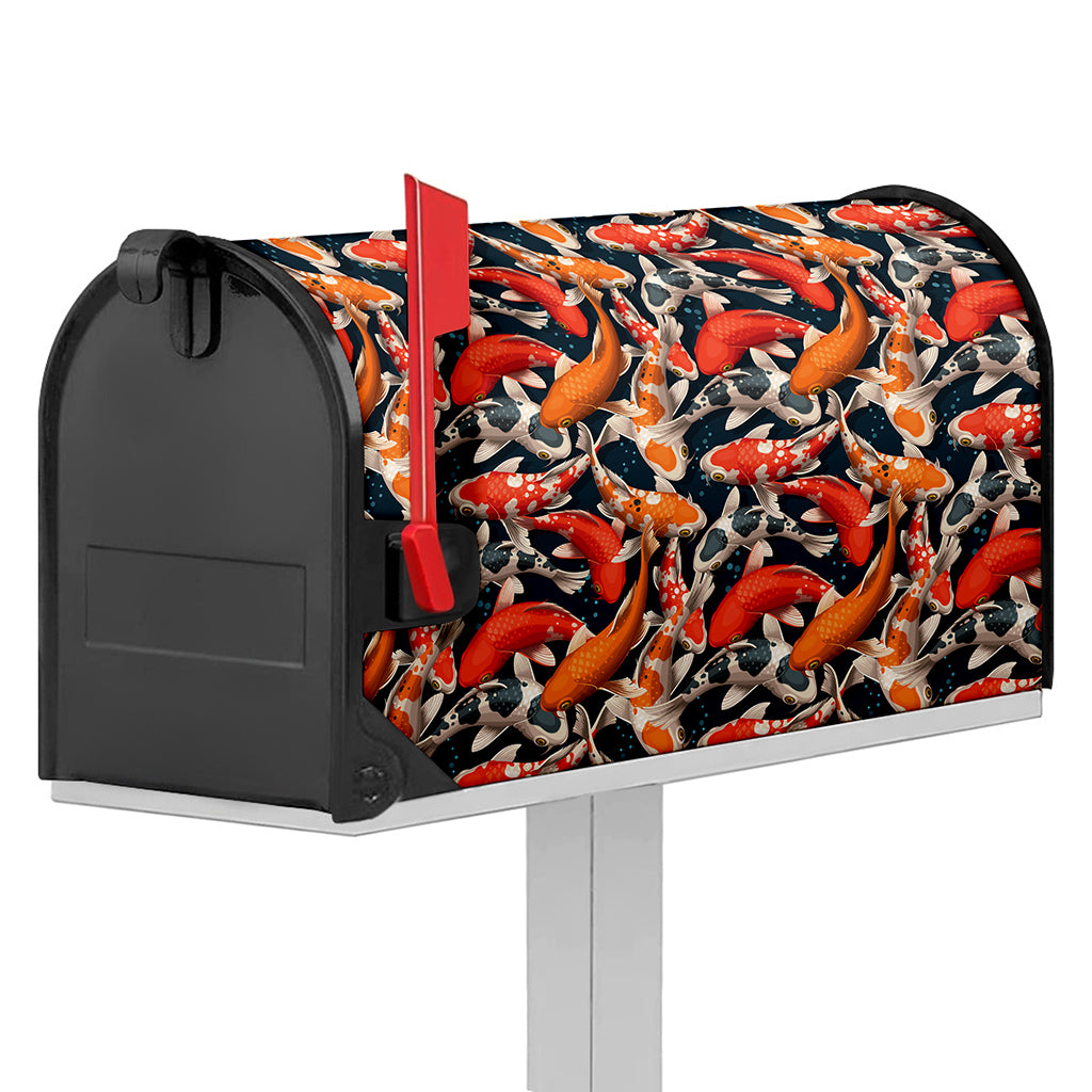 Koi Carp Pattern Print Mailbox Cover