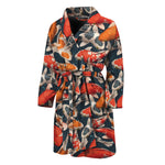 Koi Carp Pattern Print Men's Bathrobe