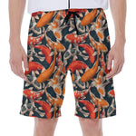 Koi Carp Pattern Print Men's Beach Shorts