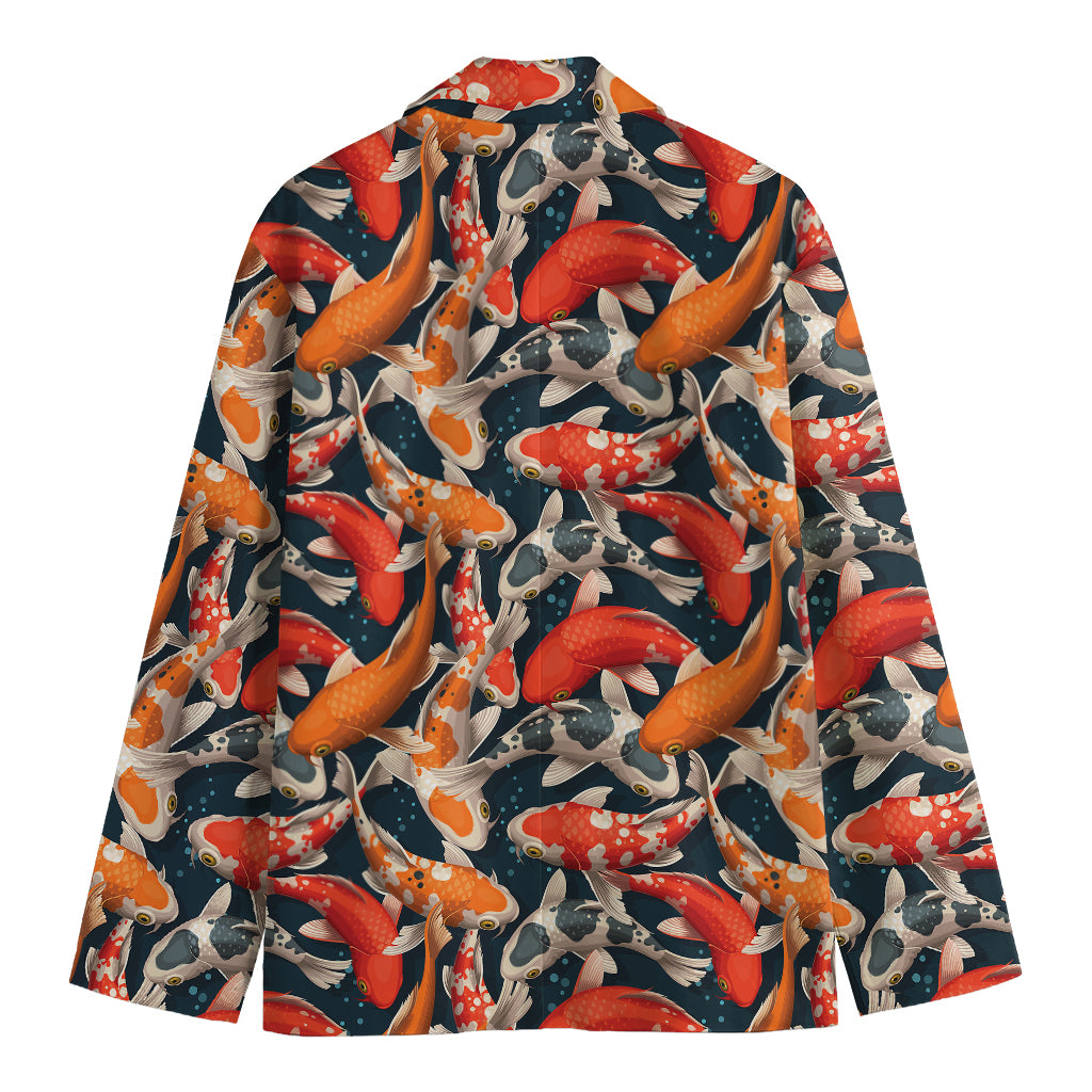 Koi Carp Pattern Print Men's Blazer