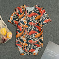 Koi Carp Pattern Print Men's Bodysuit
