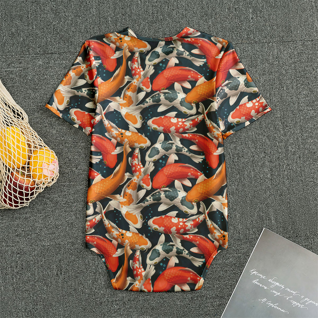 Koi Carp Pattern Print Men's Bodysuit