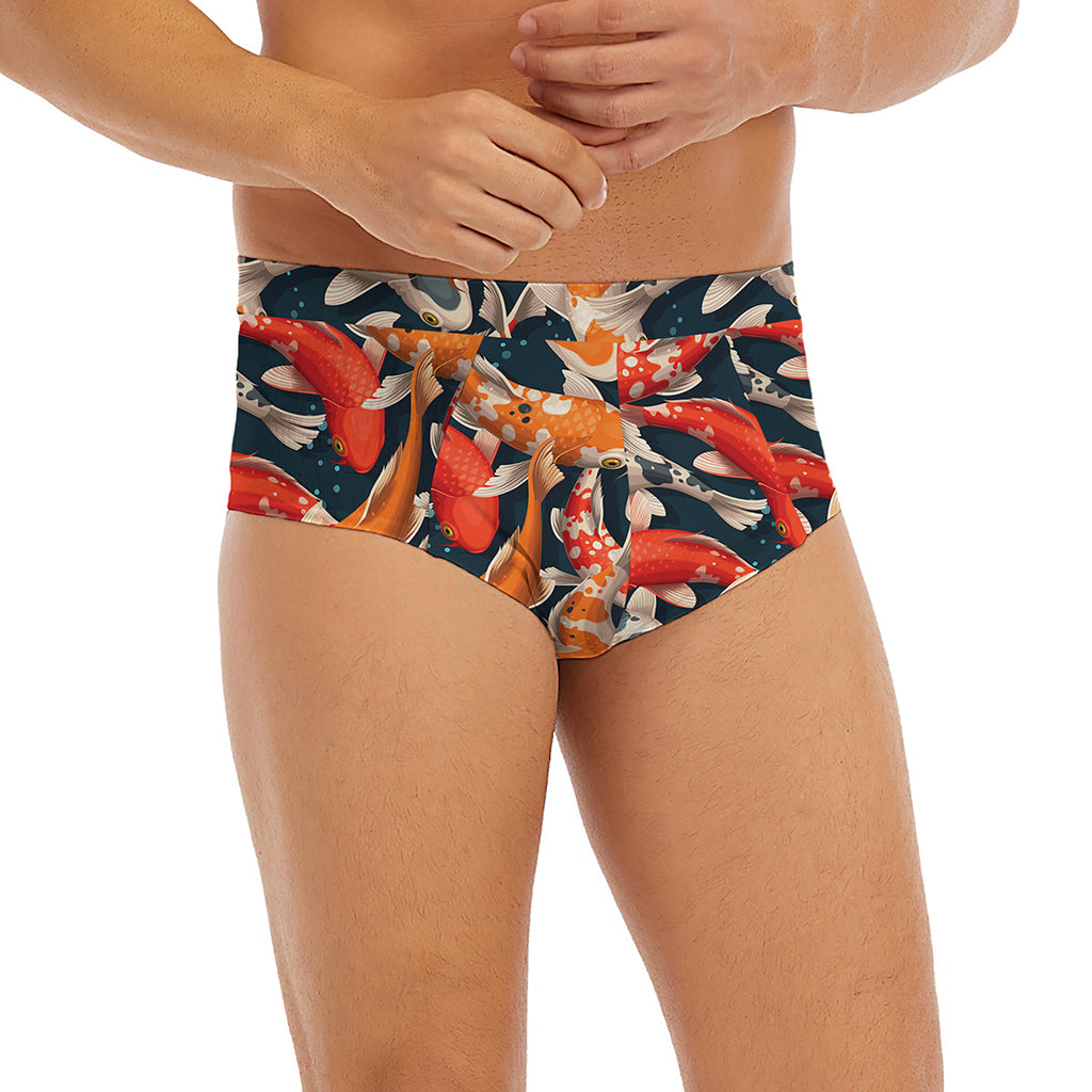 Koi Carp Pattern Print Men's Briefs