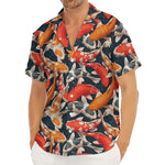 Koi Carp Pattern Print Men's Deep V-Neck Shirt