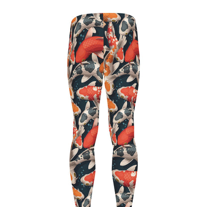 Koi Carp Pattern Print Men's leggings