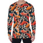 Koi Carp Pattern Print Men's Long Sleeve T-Shirt