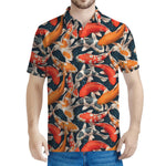 Koi Carp Pattern Print Men's Polo Shirt
